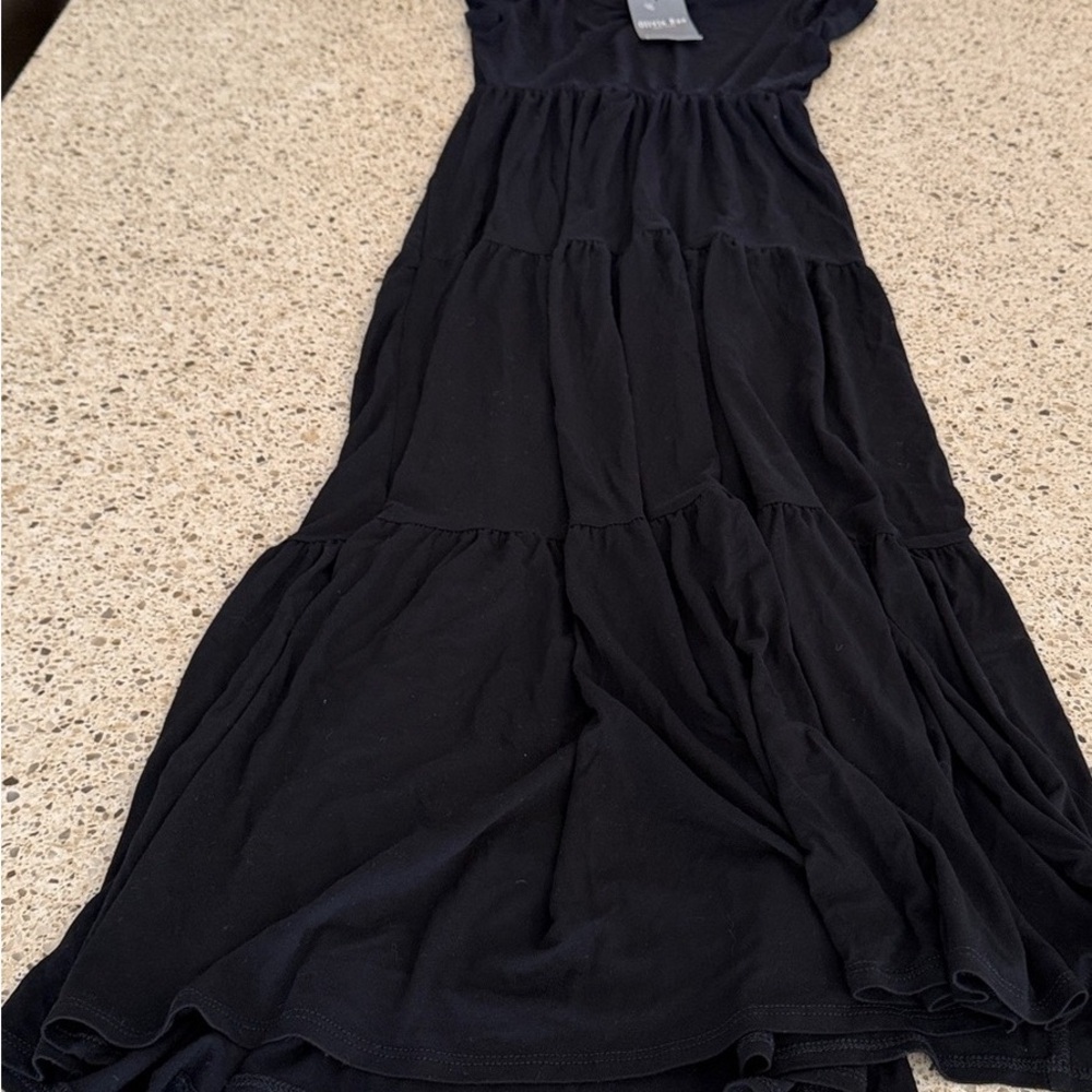 Olivia Rae Elegant Black Tiered High Low Dress